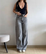 Ash Grey Straight Denim