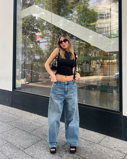 Skater Baggy Jeans - Ocean Blue