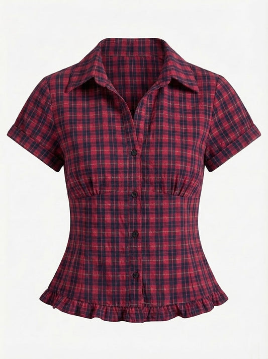 Berry Ruffle Shirt
