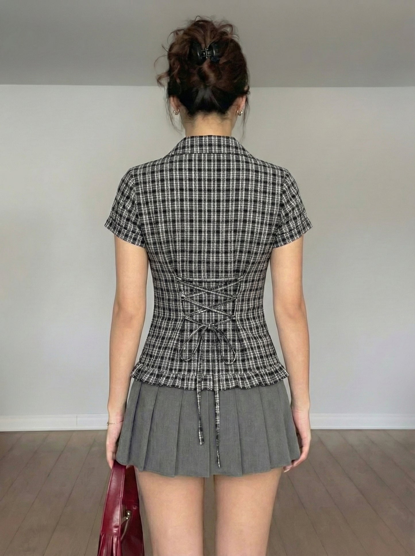 Check-mate fitted shirt