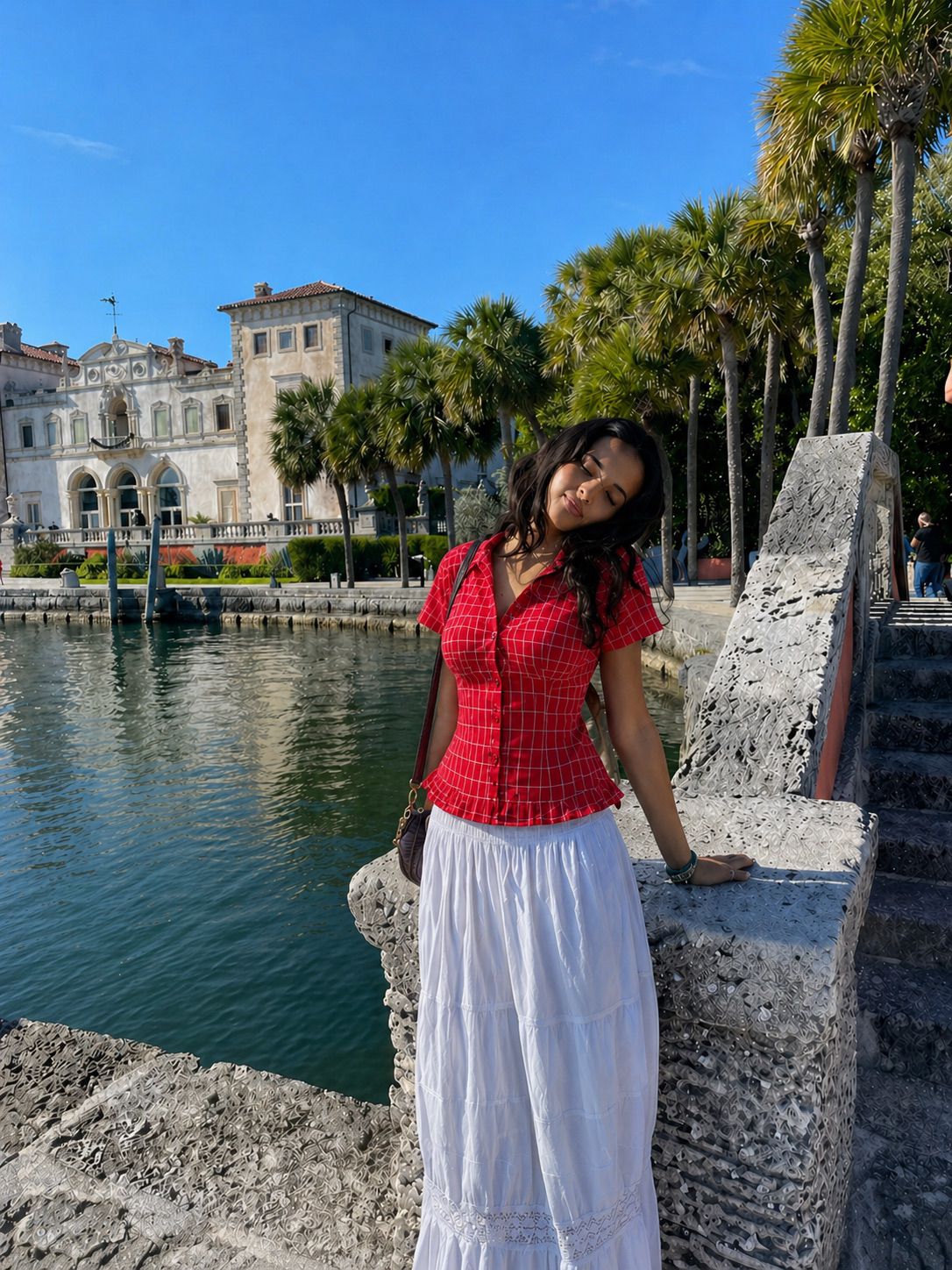 Cherry Red ruffle shirt