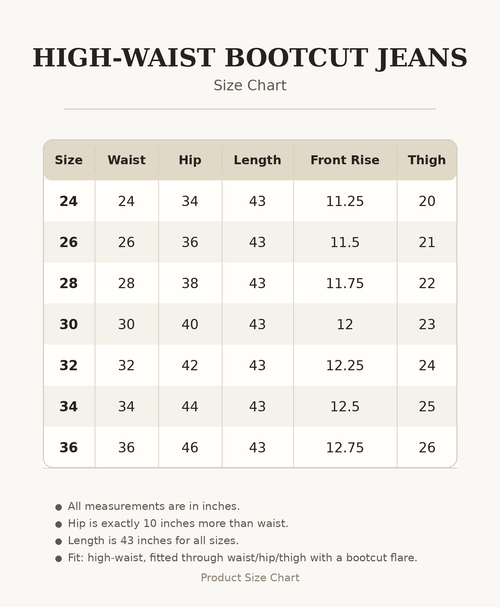 Perfect beige bootcut denim custom image