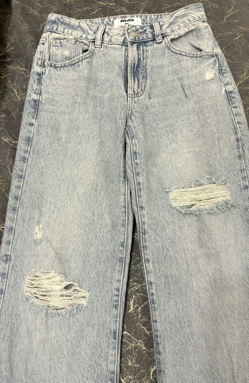 90s Ice Blue Straight Jeans - Image 3