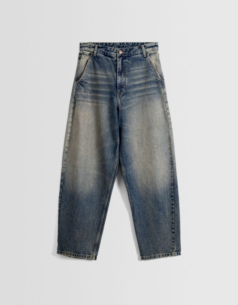 Washed Blue Baggy Jeans - Image 4